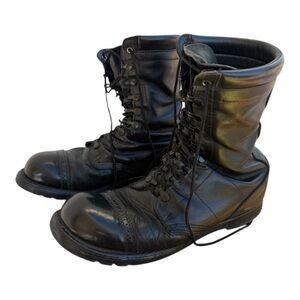 Vintage Corcoran black leather military jump boots  10